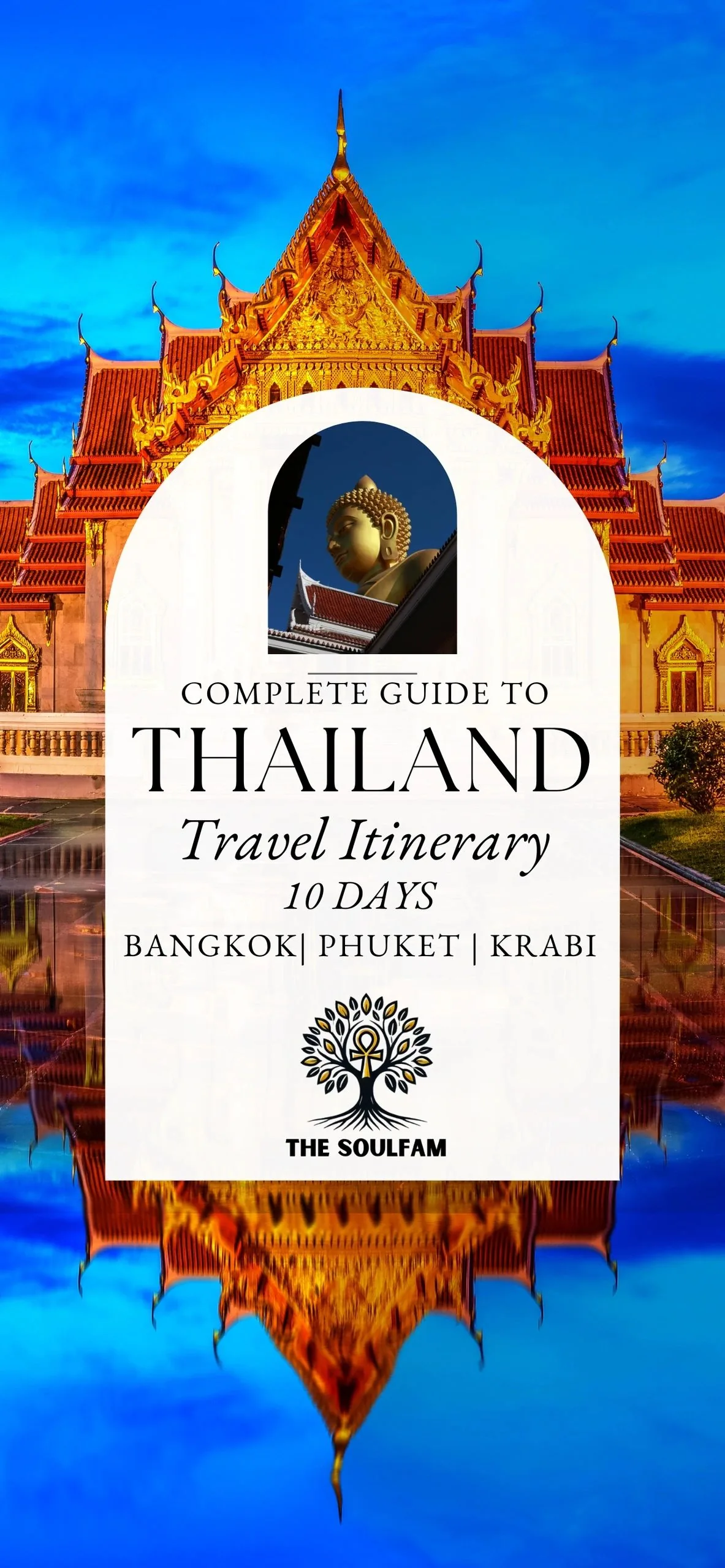 Thailand: 10 Days travel itinerary cover, Bangkok, Phuket, Krabi